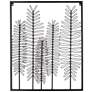 Fern 32 1/4" High Glossy Dark Gray Metal Framed Wall Art