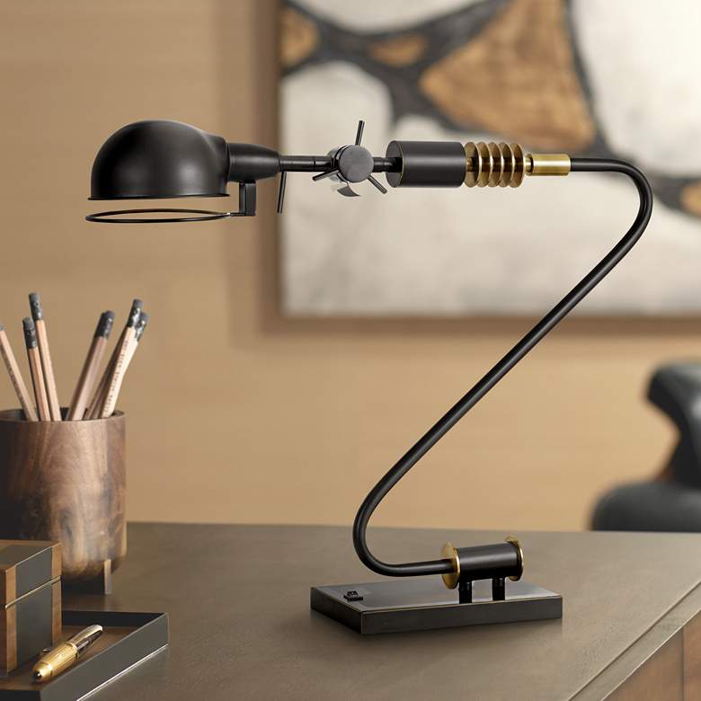 Sagan Dark Bronze Adjustable Desk Lamp