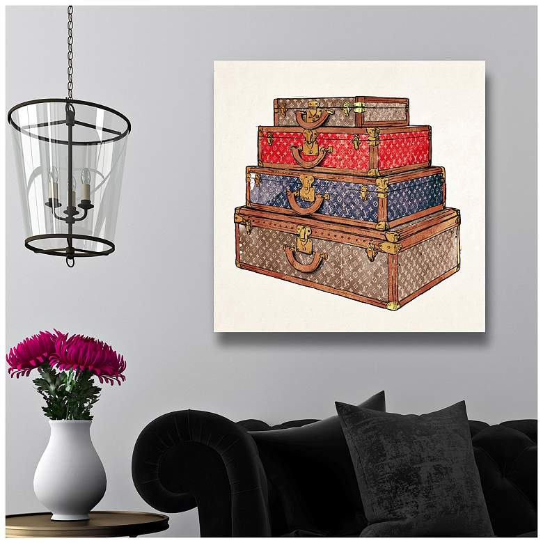 Oliver Gal The Royal Luggage Canvas Wall Art