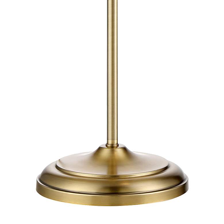Culver Plated Aged Brass Adjustable Pharmacy LED Floor Lamp