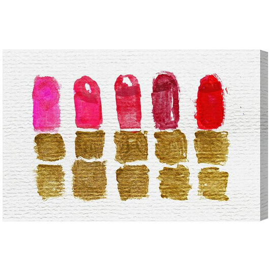 Oliver Gal Lipstick Shades Canvas Wall Art