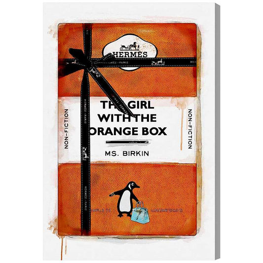 Oliver Gal The Girl with the Orange Box Canvas Wall Art