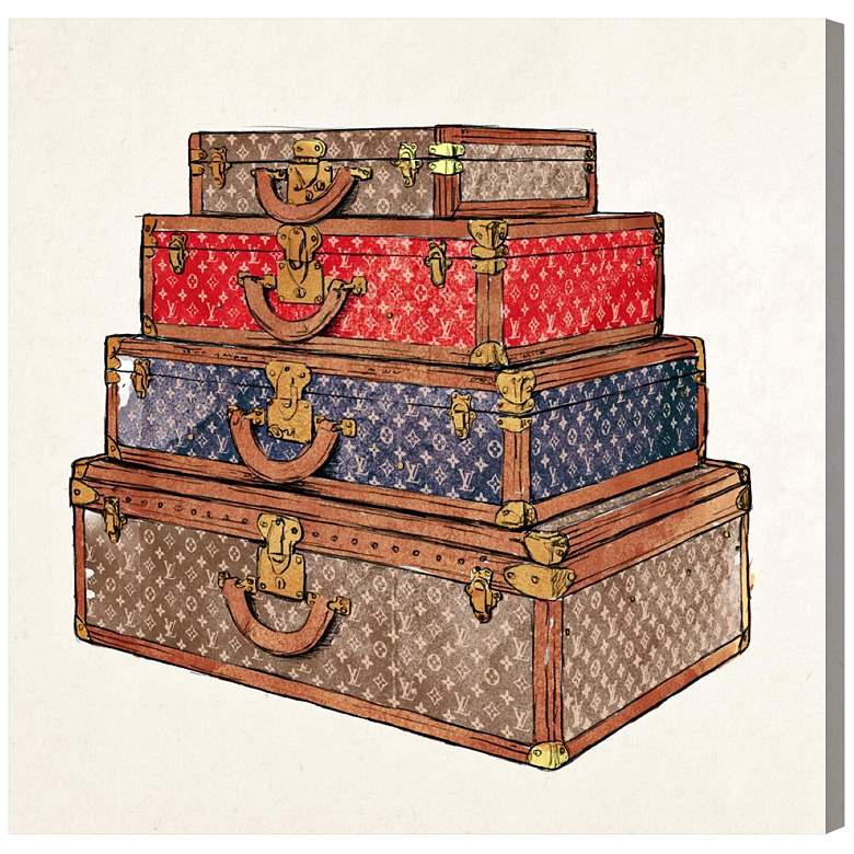 Oliver Gal The Royal Luggage Canvas Wall Art