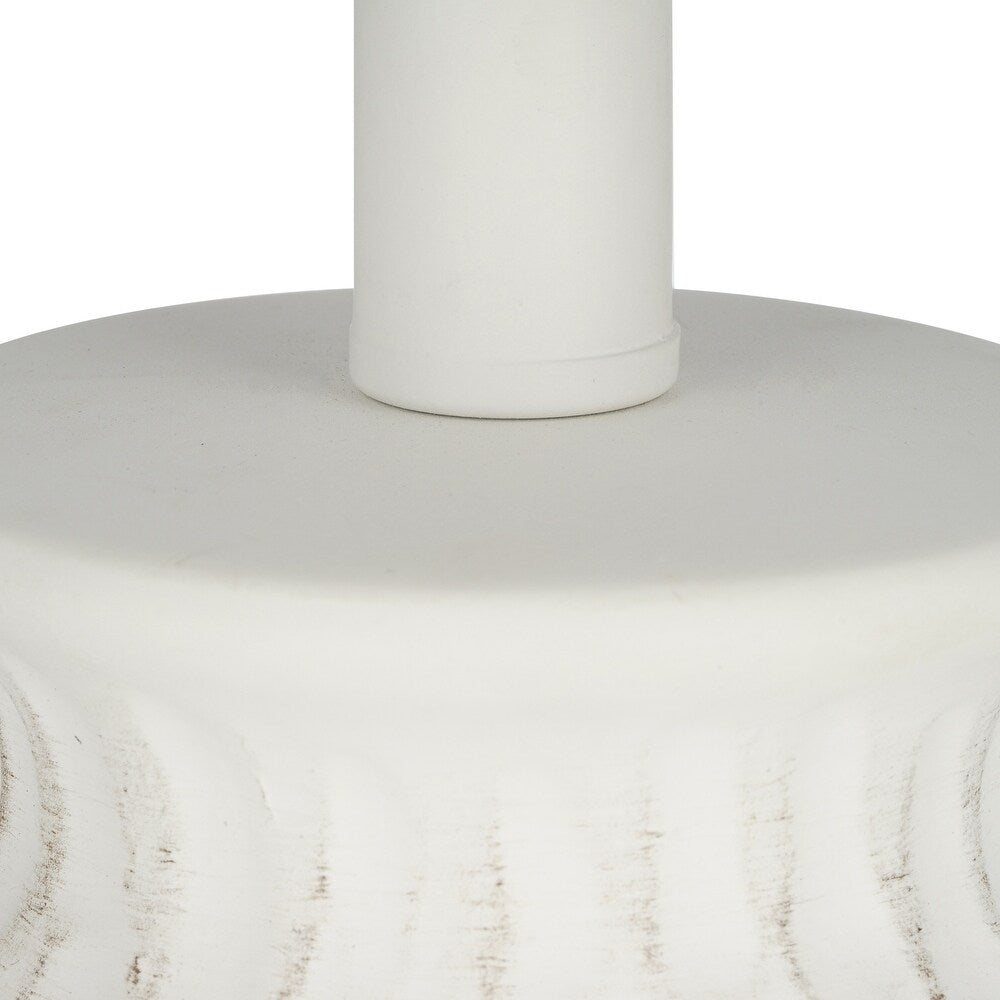 24.5" White Textured 2-Tone Table Lamp, LED bulb included - 13x13x24.5