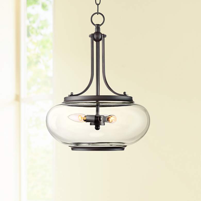 Largo 14 1/4"W Oil-Rubbed Bronze 3-Light Pendant Light