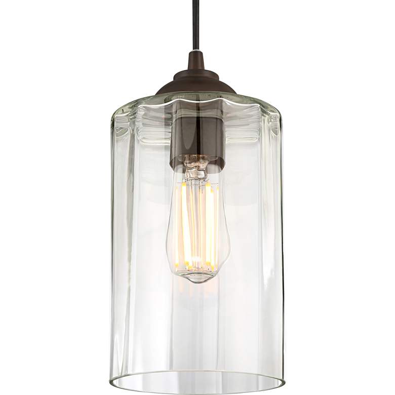 Possini Euro Hawthorne 5 1/4" Wide Bronze LED Mini Pendant