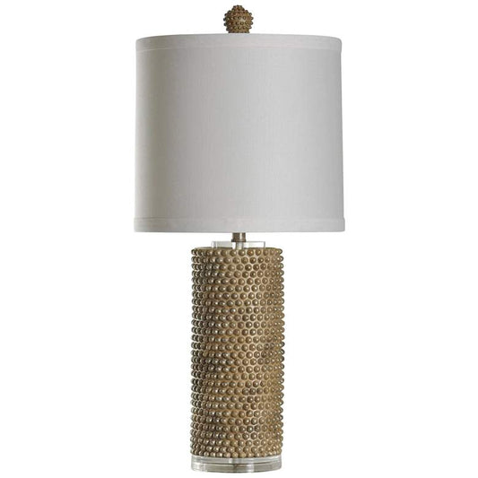 Hanover Georgian Silver and Gold Beaded Ceramic Table Lamp