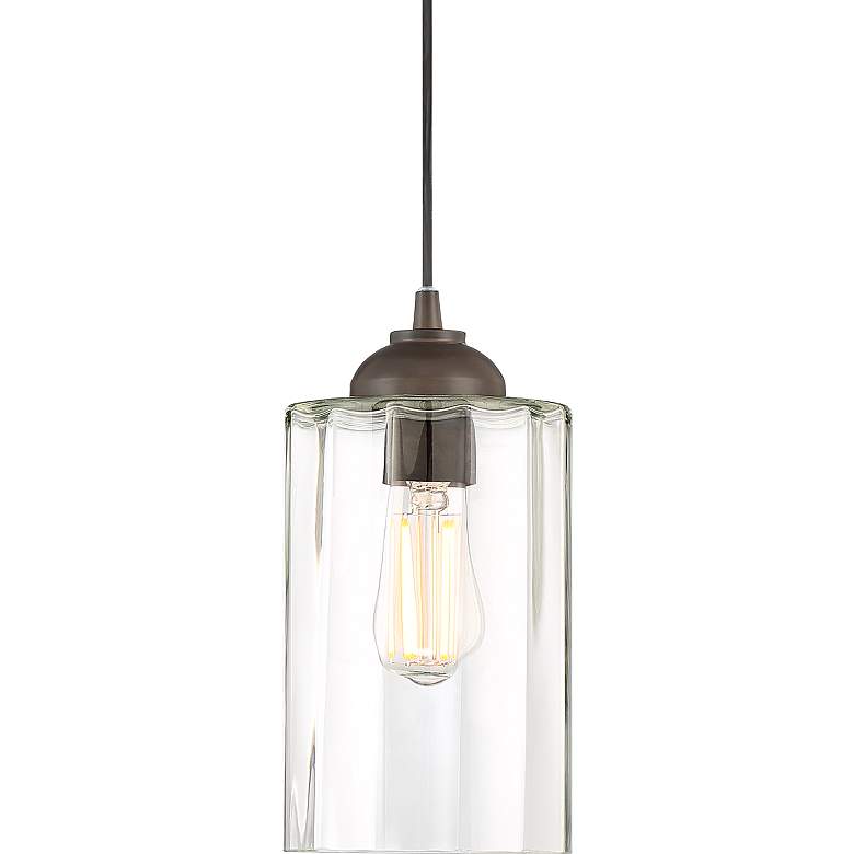 Possini Euro Hawthorne 5 1/4" Wide Bronze LED Mini Pendant