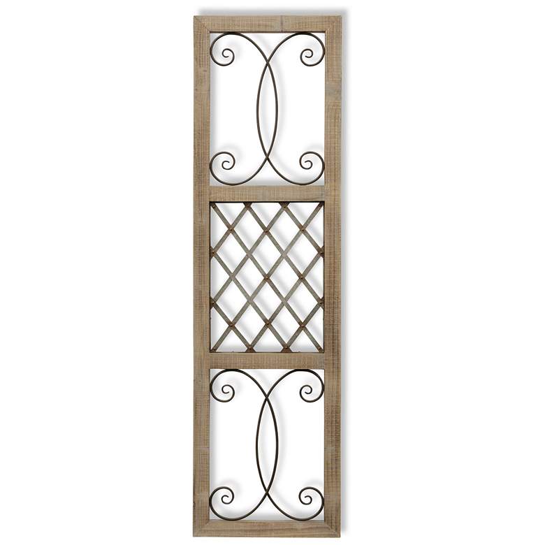 Traditional Rectangle Aspire Scroll - Metal and Wood Wall Art