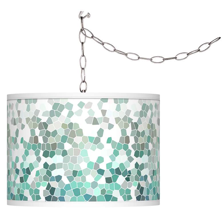 Mosaic Giclee Glow Plug-In Swag Pendant