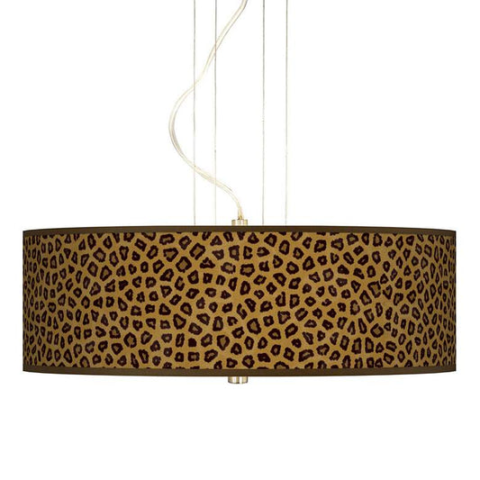 Safari Cheetah Giclee 20" Wide 3-Light Pendant Chandelier