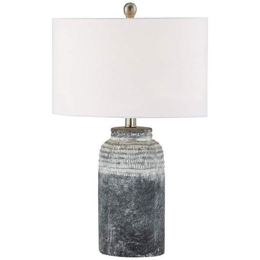 Forty West Dunn Washed Gray Ceramic Table Lamp