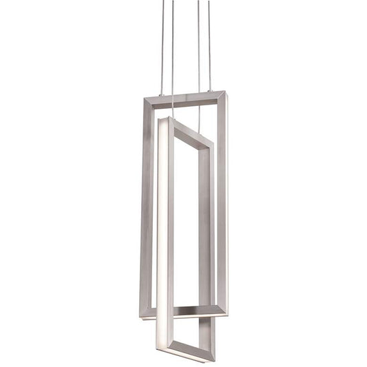 Cole 6" Wide Satin Nickel 2-Light LED Mini Pendant Light
