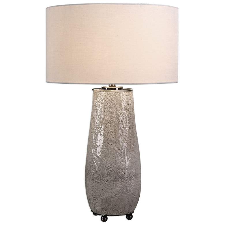 Balkana Aged Gray Ceramic Table Lamp