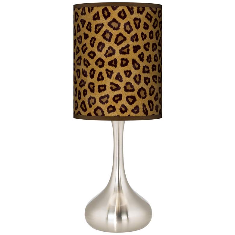 Safari Cheetah Giclee Modern Droplet Table Lamp