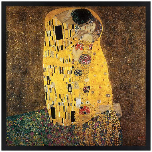 Embrace 31" Square Black Giclee Wall Art