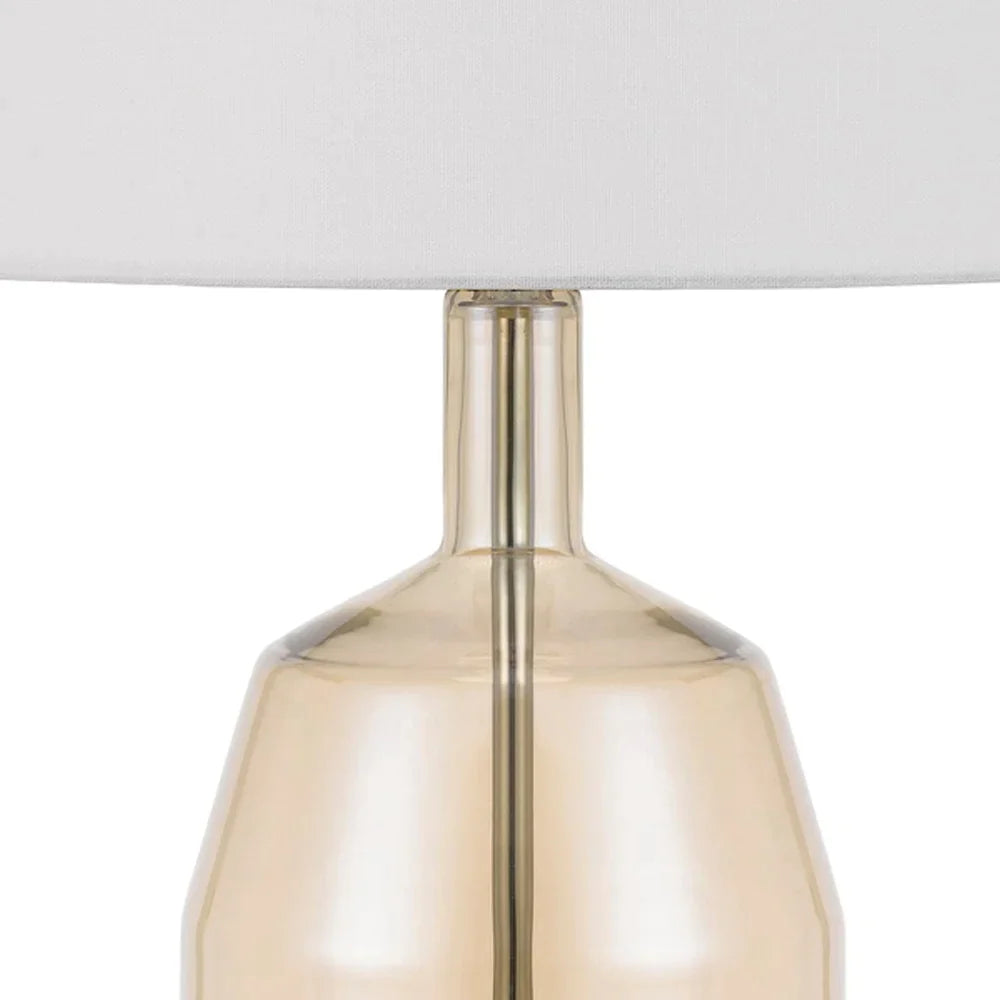 29 Inch Table Lamp Smoked Glass Vase Design Base, Dimmer