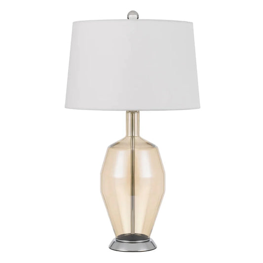 29 Inch Table Lamp Smoked Glass Vase Design Base, Dimmer