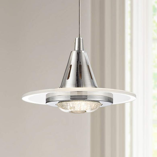 Possini Euro Menos 6 1/4" Wide Chrome LED Mini Pendant Light