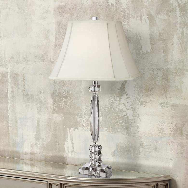 Column Cut Crystal Table Lamp by Vienna Full Spectrum