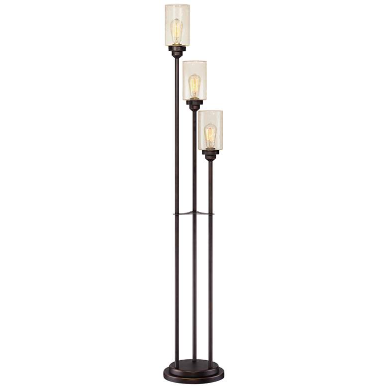 Libby Bronze Seeded Glass LED 3-Light Tree Floor Lamp