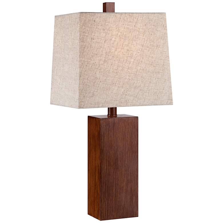 Darryl Wood Finish Rectangular Table Lamp