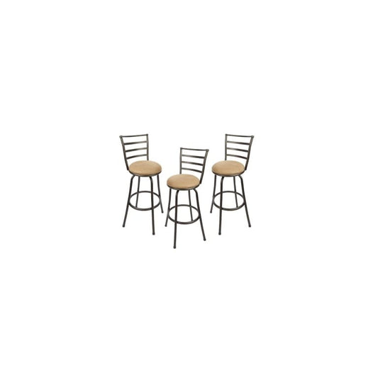 3 Pack Adjustable 24" or 29" Bronze Swivel Barstool
