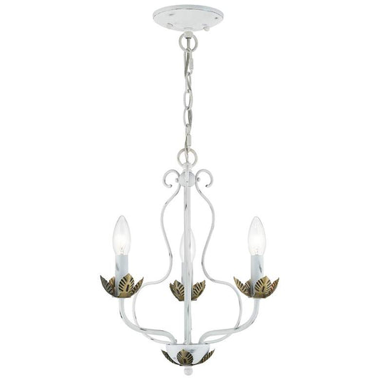 3 Light Antique White Chandelier