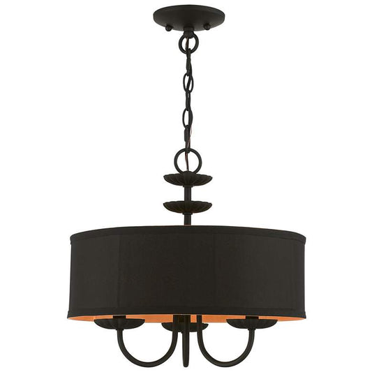 3 Light Black Pendant Chandelier