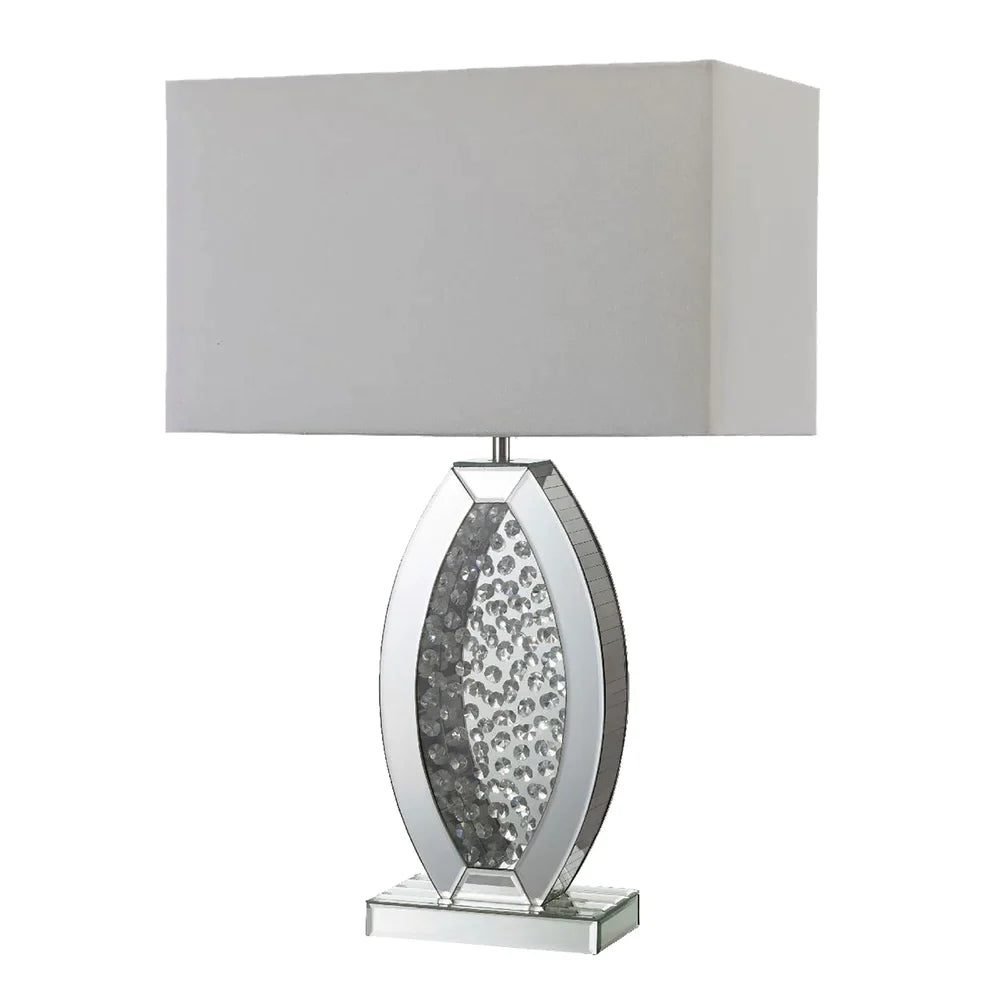 30.5 in NEVILLE CRYSTAL ICE MIRROR RECTANGULAR TABLE LAMP