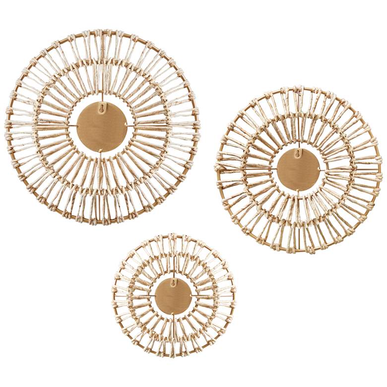 Neutral Ella Corn Leaves 3-Piece Metal Wall Art Set