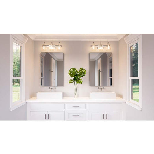 Quoizel Atmore 21" Wide Brushed Nickel 3-Light Bath Light