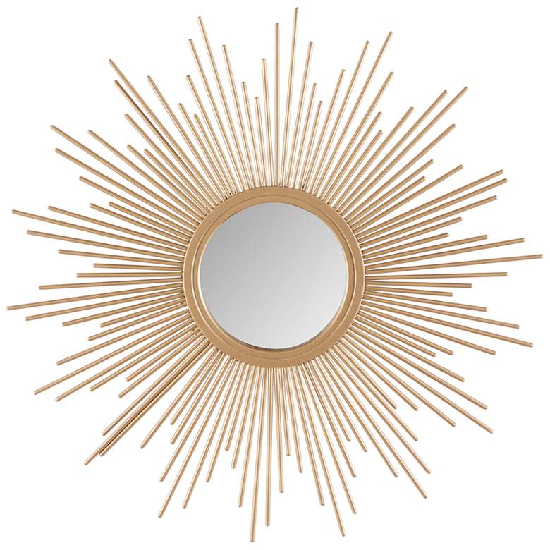 Fiore Gold 17 1/2" x 17 1/4" Sunburst Wall Mirror
