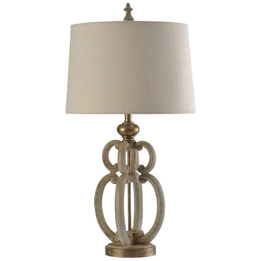 Tuscana Cream - Table Lamp - Tuscana Cream Finish - Beige Hardback Shade