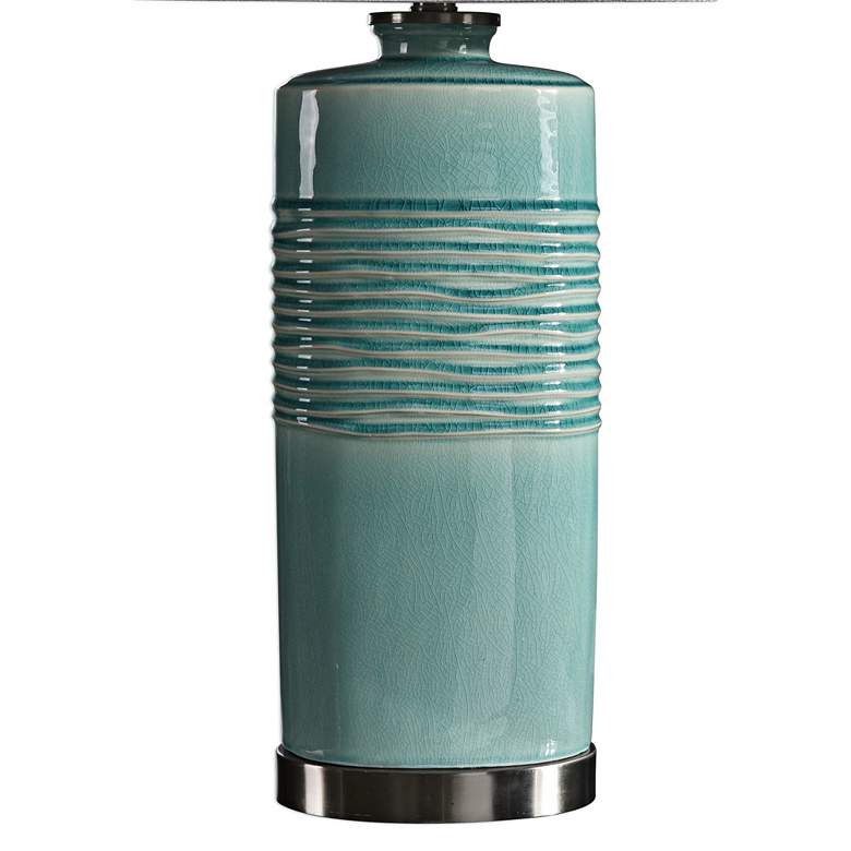 Rila Distressed Teal Ceramic Table Lamp