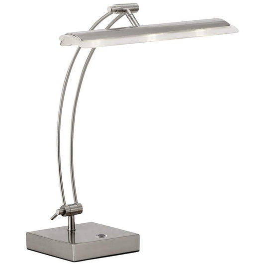 Esquire Brushed Steel Adjustable 3-Light LED Desk Lamp