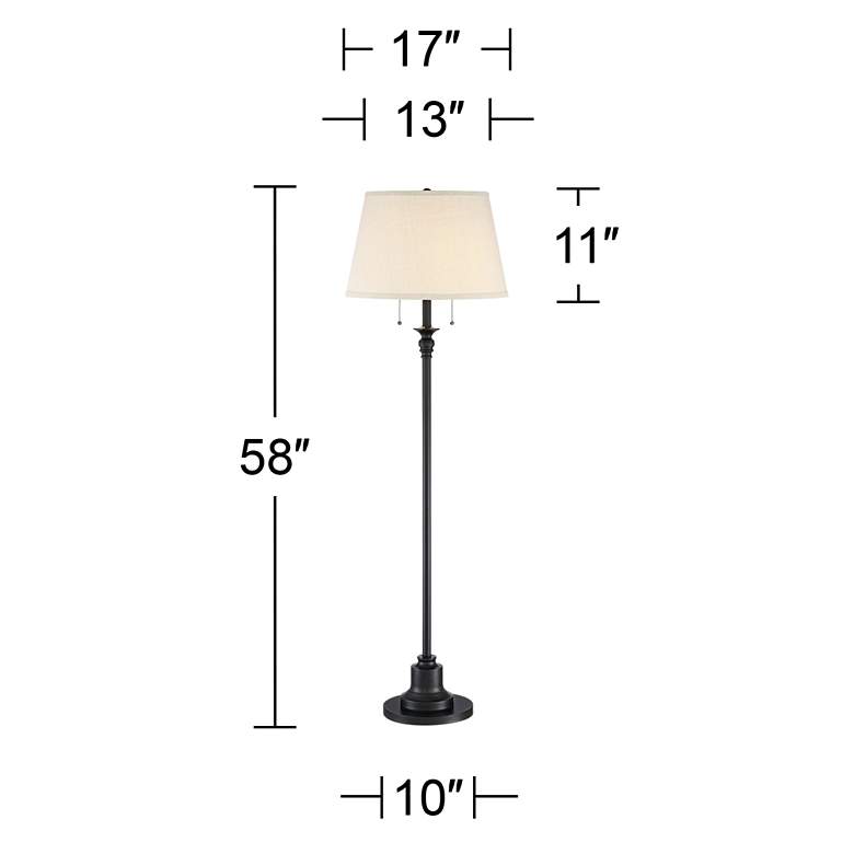 Spenser Oiled Bronze Traditional Floor Lamp