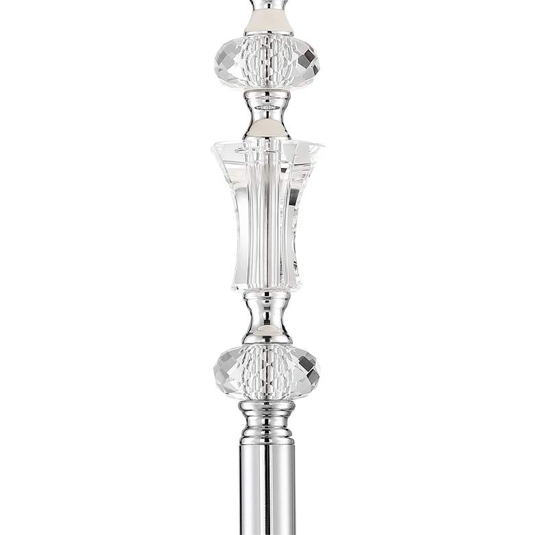Montrose Polished Steel and Crystal Floor Lamps - Set of 2