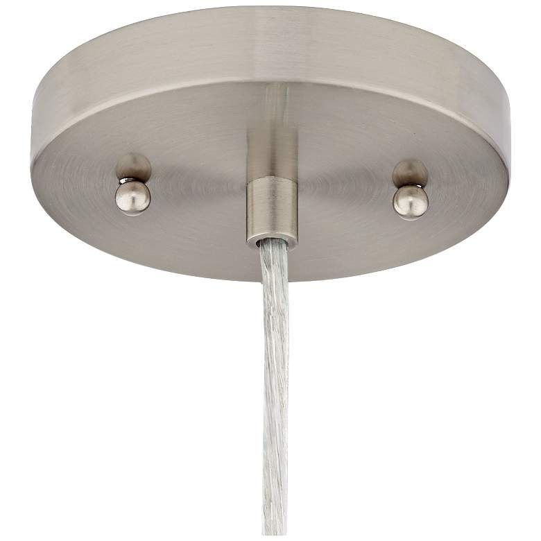 Major 12 1/2" Wide Nickel and Clear Glass LED Pendant Light