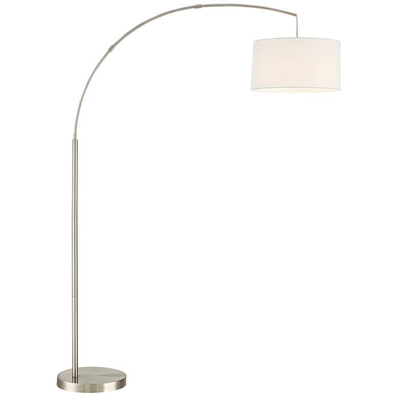 Cora Brushed Nickel Arc Floor Lamp