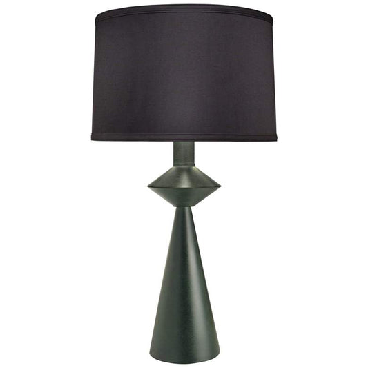 Converse Gloss White Cone Table Lamp w/ Gray Shade