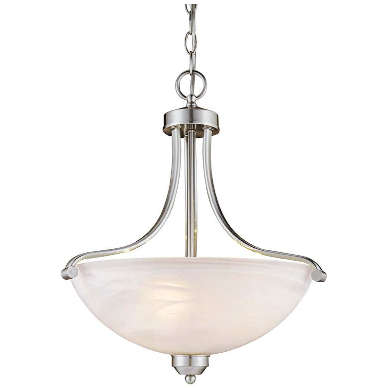 Paradox 18" Wide Brushed Nickel Pendant Chandelier