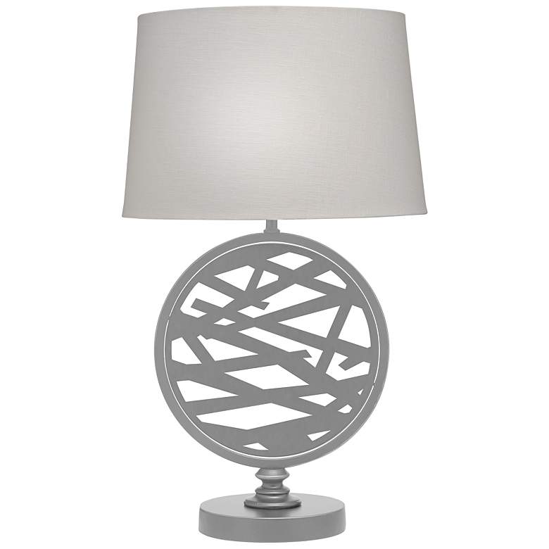 Holt Silver Powder Coat Zinc Table Lamp