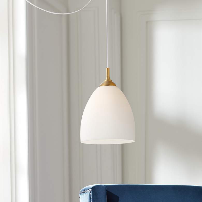 Taylor 8 1/2"W Warm Antique Plug-In Swag Mini Pendant