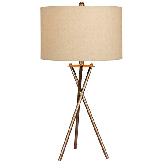 Breslen Rusted Silver Tripod Metal Table Lamp