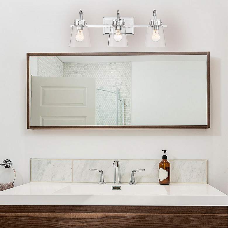 Inwood 24" Wide Chrome 3-Light Bath Light