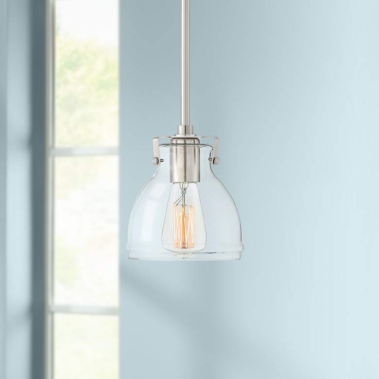 Possini Euro Bellis 6 1/2" Wide Brushed Mini Pendant