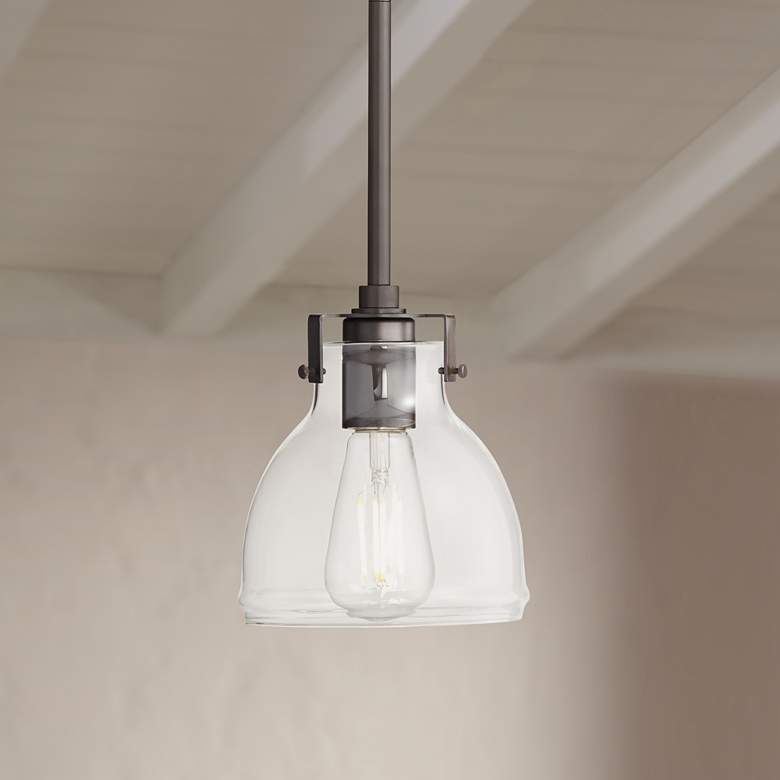 Possini Euro Bellis 6 1/2" Wide Brushed Mini Pendant