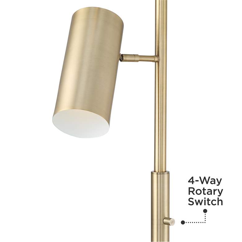 Possini Euro Canasta Trac Tree Floor Lamp Satin Brass