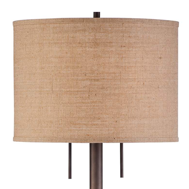 Garth Twin Pull Chain Transitional Bronze Floor Lamp